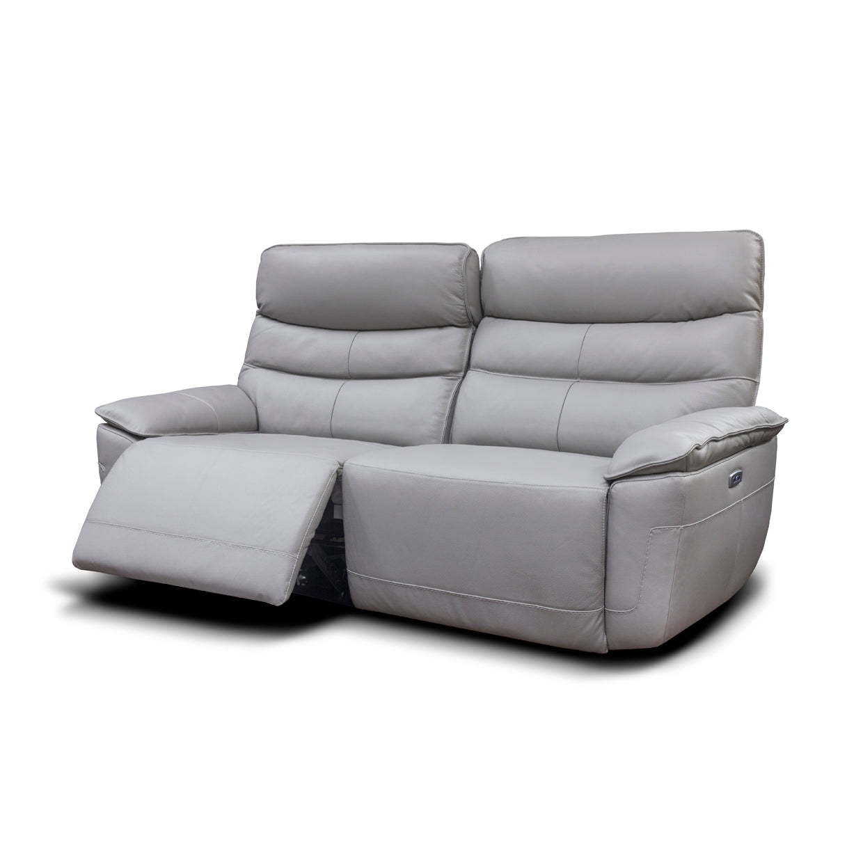 Cadiz Reclining sofa - Light Grey Full leather