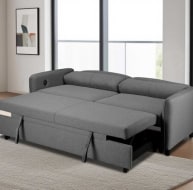 Shelac Light Grey Sofabed (Pepper)
