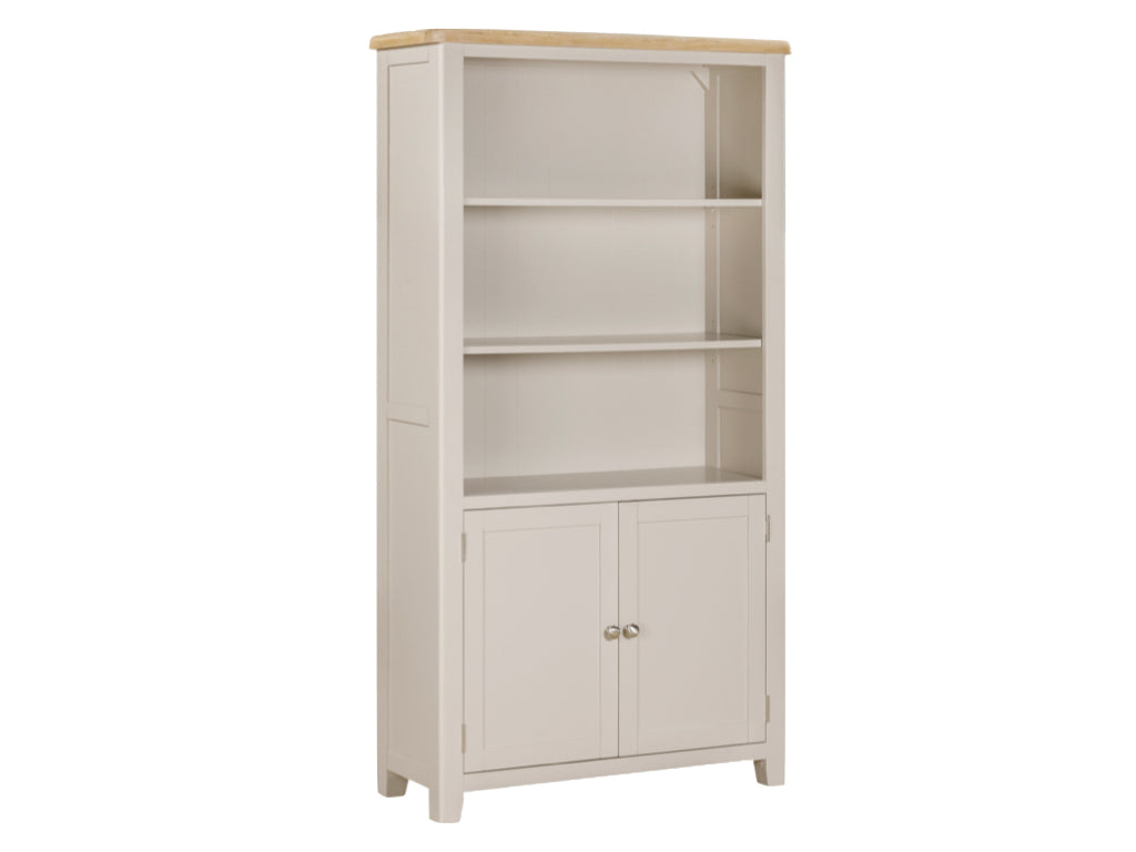 Windsor 2 Door Tall Bookcase - Painted Grey