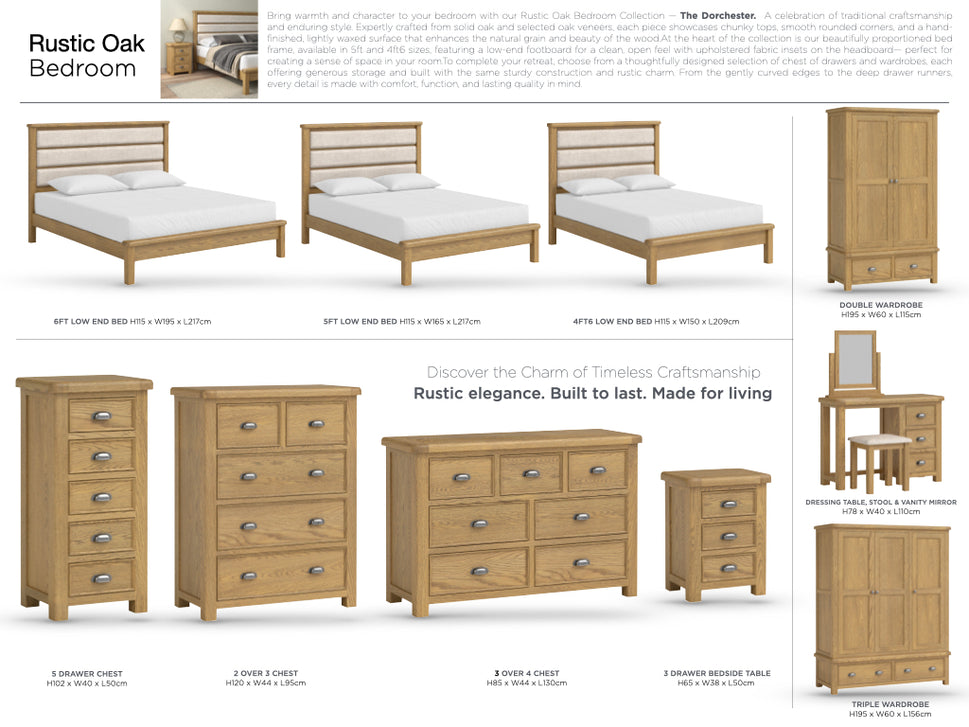 Dorchester Oak Low End Bed.
