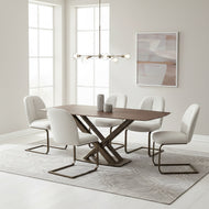 Solara 1.8m Walnut Sintered Stone Dining Table