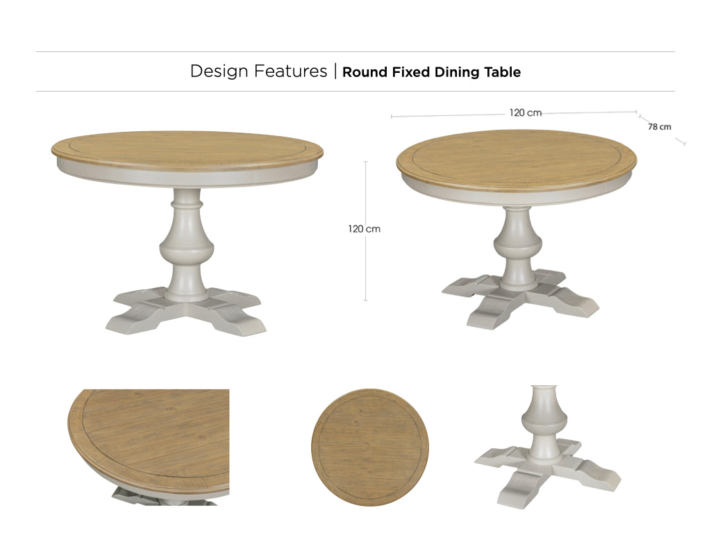 Chateau 120cm Dining Table