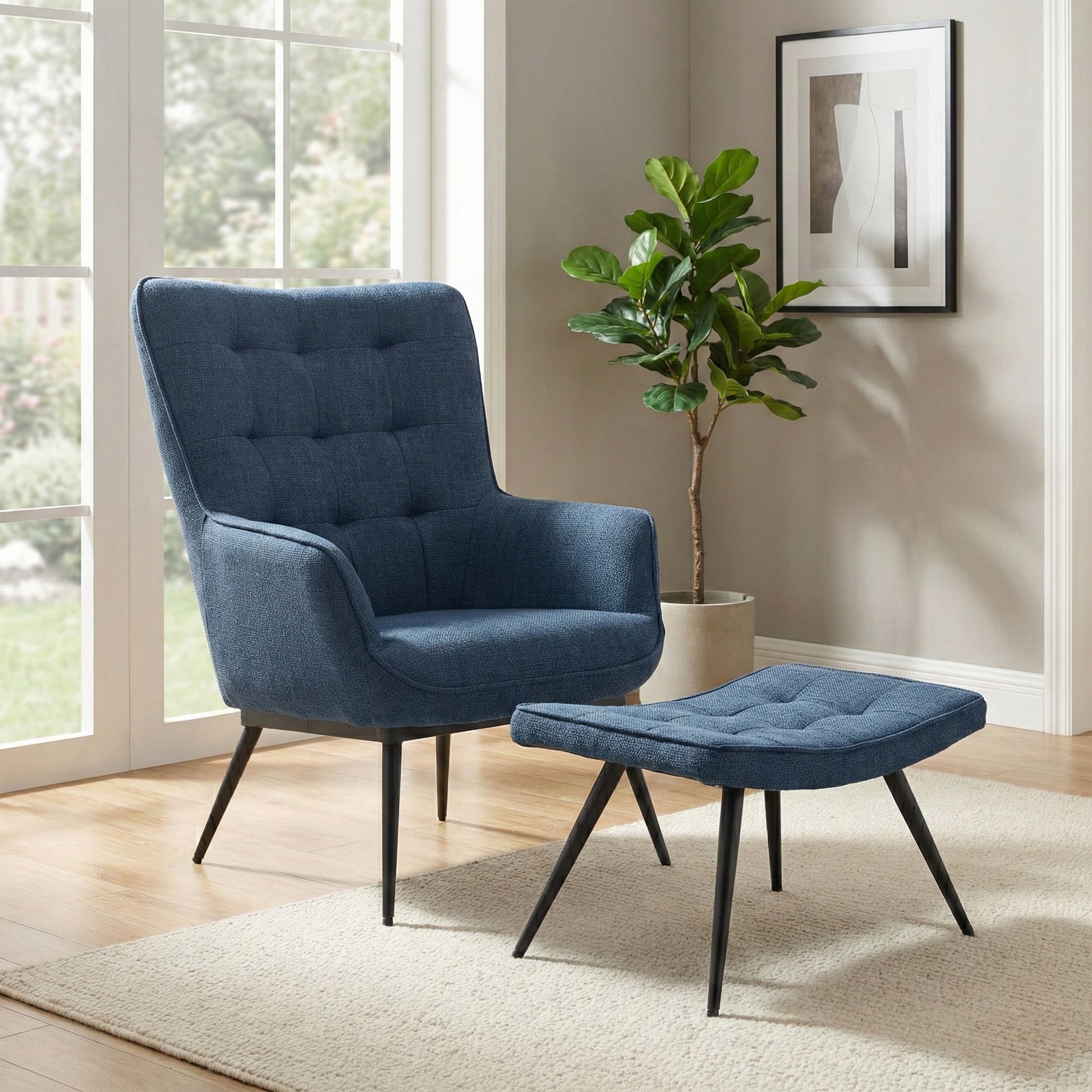 Katelyn Accent chair with stool