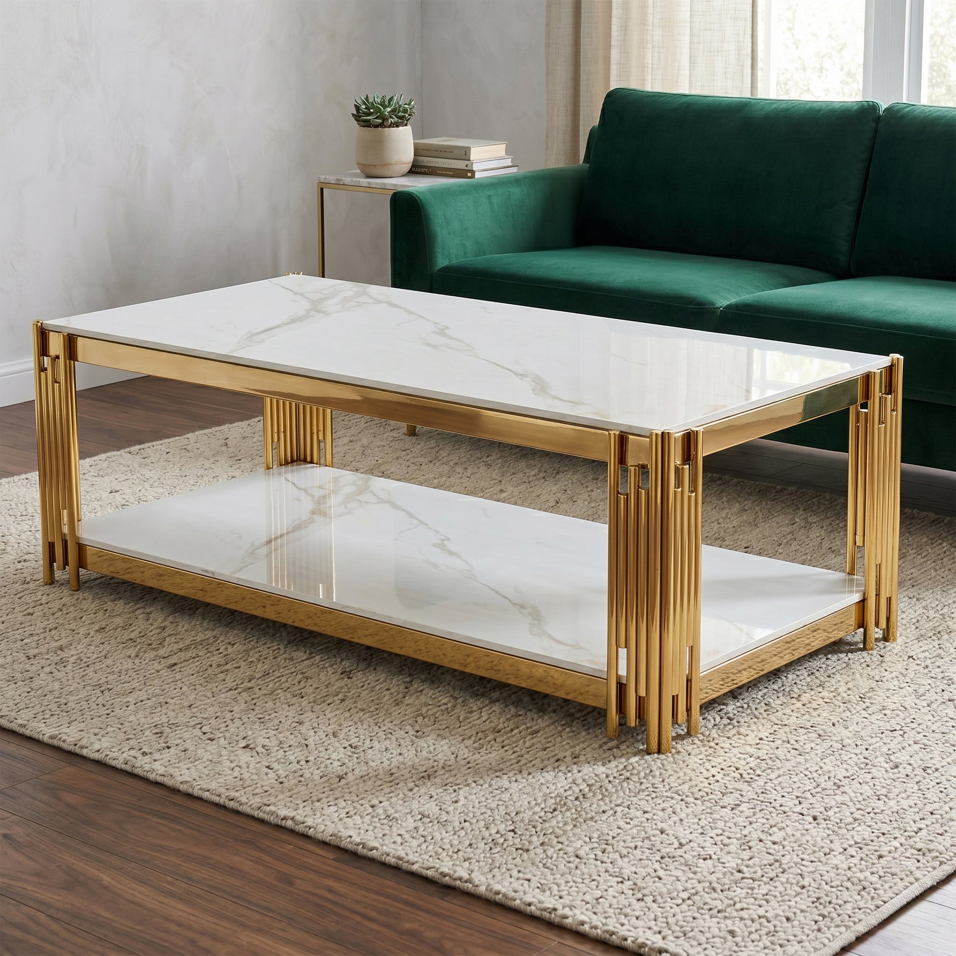 Bellini Gold/Marble Coffee Table