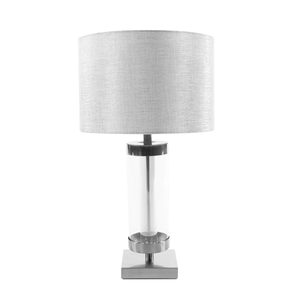 Jane Glass cylinder lamp Silver / Grey 54cm