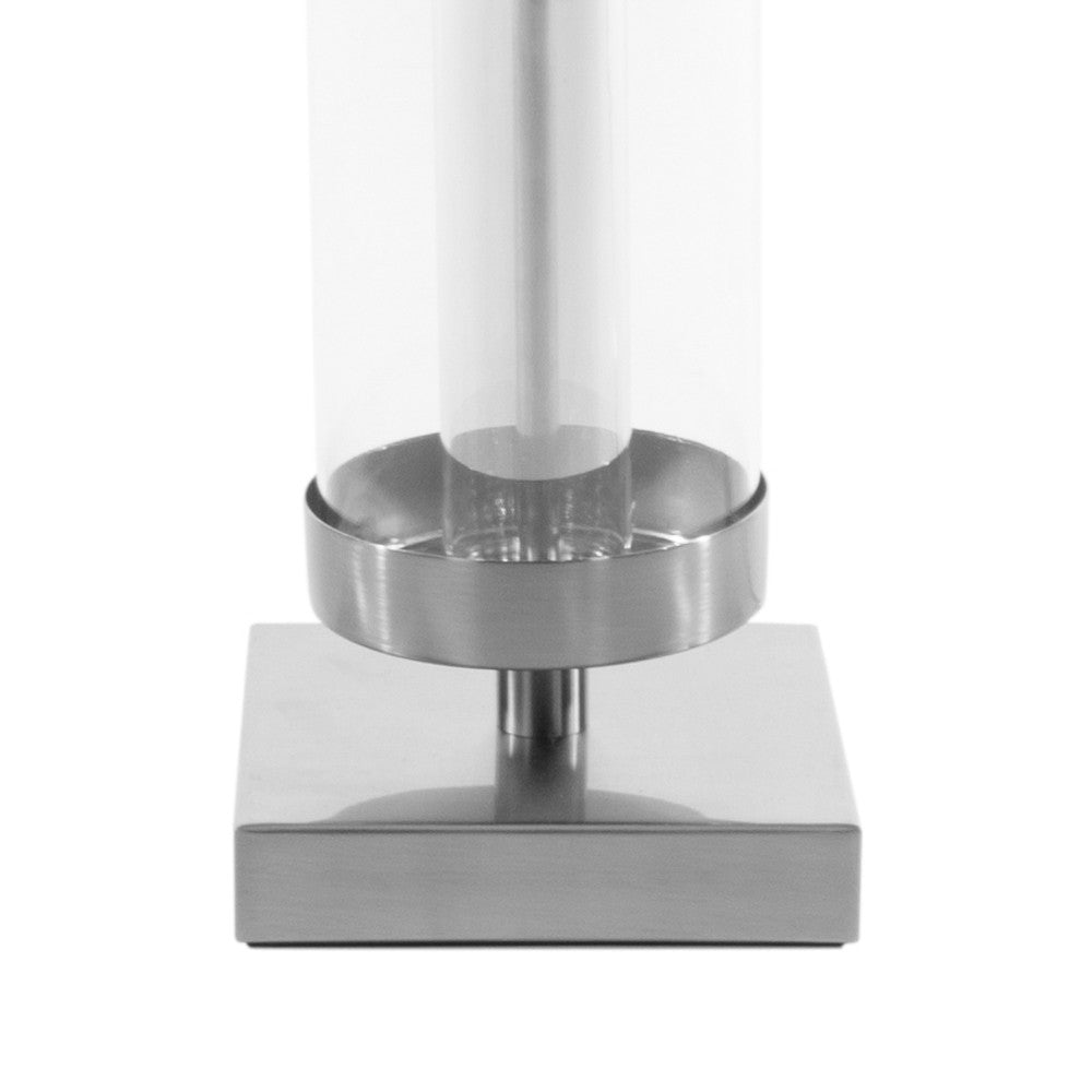 Jane Glass cylinder lamp Silver / Grey 54cm