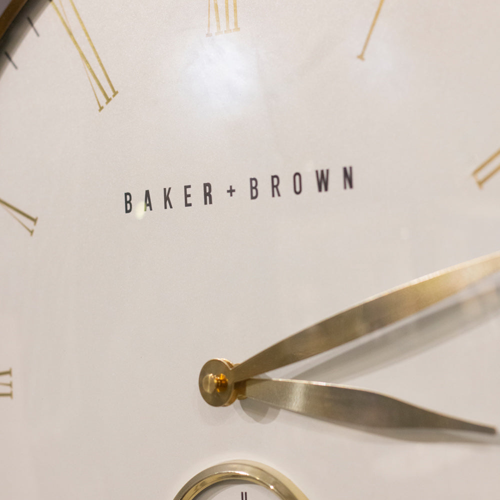 Antique Brass Wall Clock 49cm