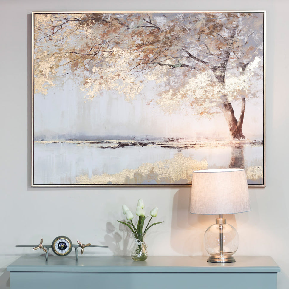 Framed Canvas Print | Gilded Oak Tree