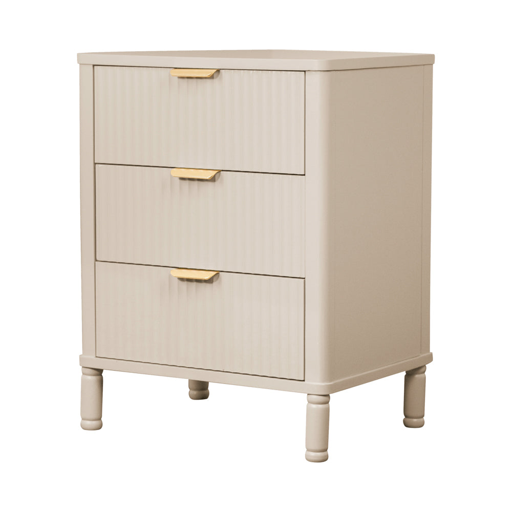 Pars 3 Drawer Bedside Table