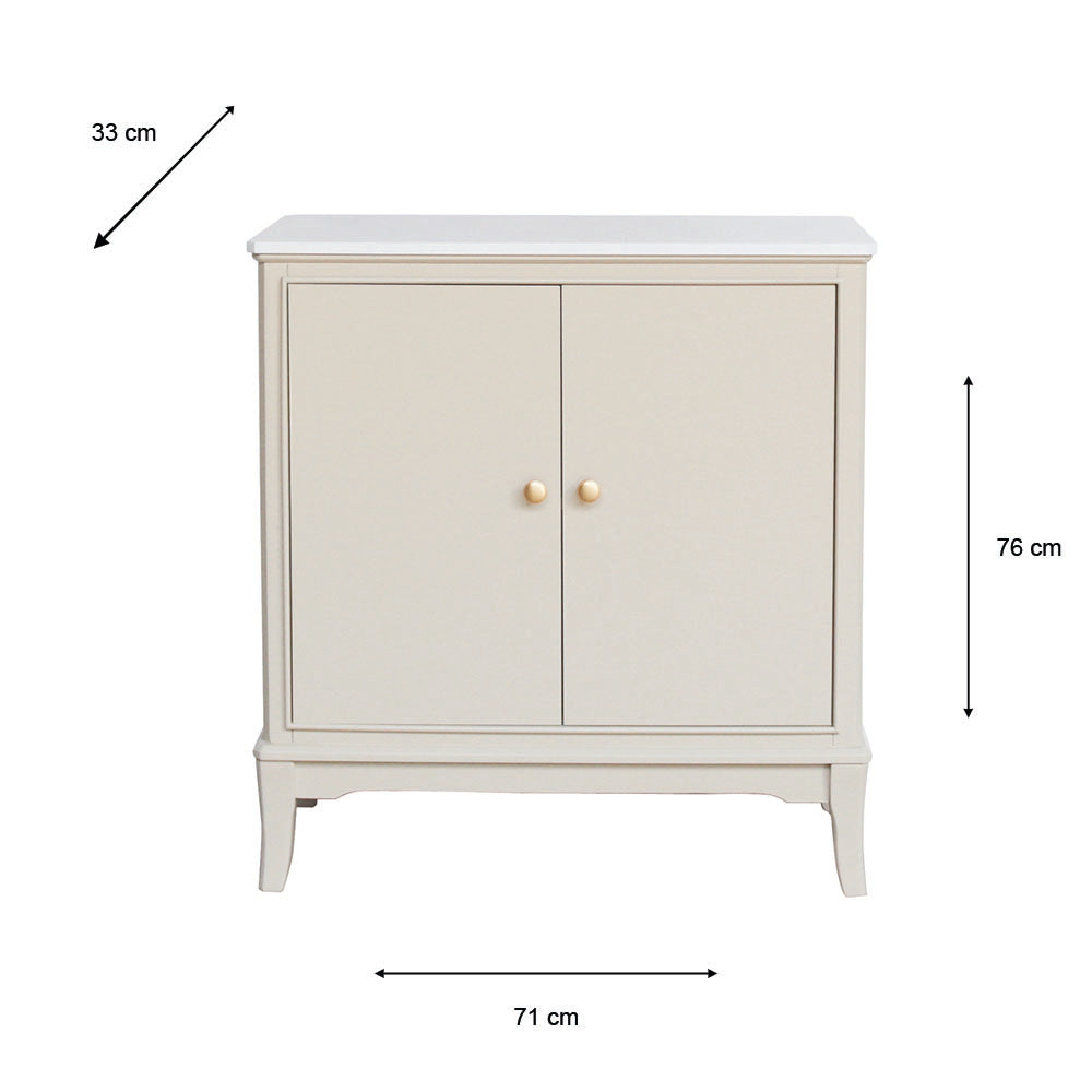 Roe 2 door sideboard with Marble top