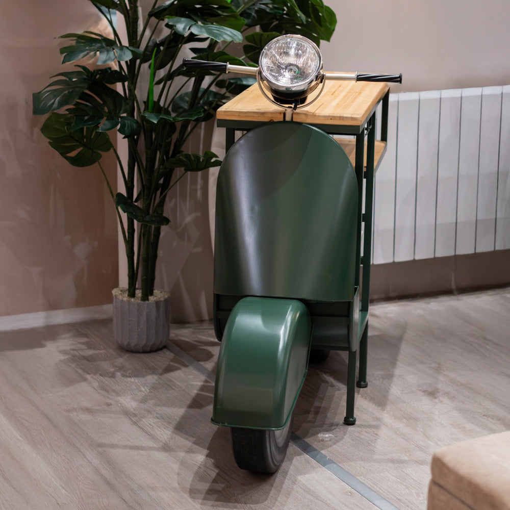 Vespa Scooter Bar Table | Green | Metal & Wood