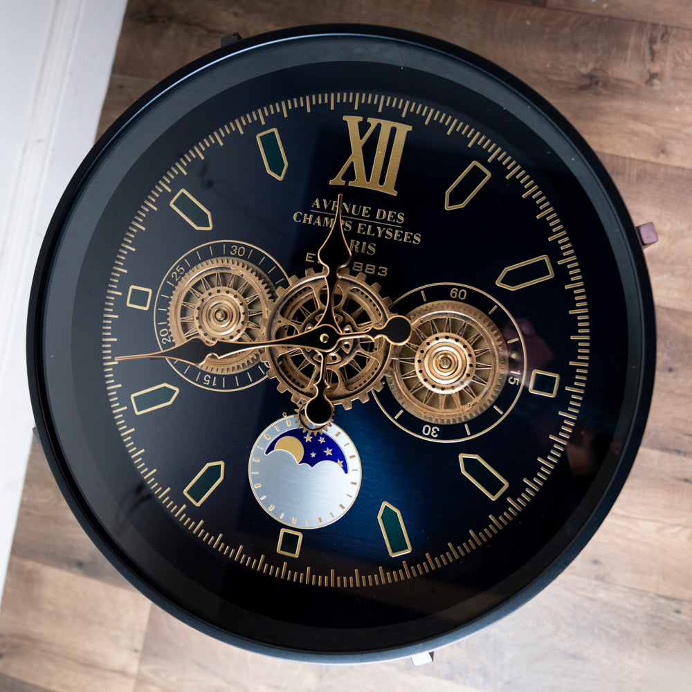 Old Town Gears Clock Side Table