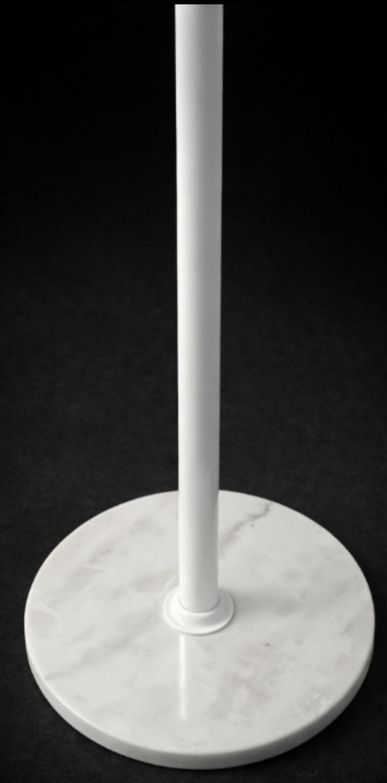 Hat & Coat Stand | White | Metal Base