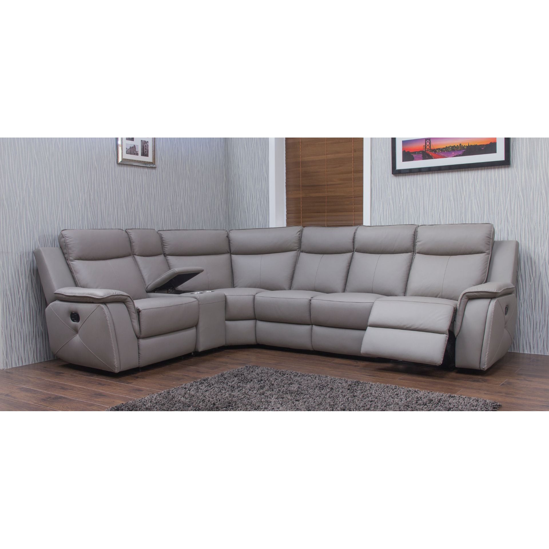 Infinity Leather Corner Sofa
