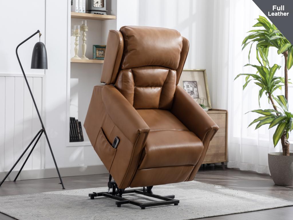 Sandringham Leather Tilt & Lift Chair - Full Leather