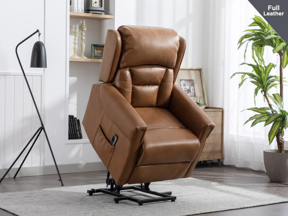 Sandringham Leather Tilt & Lift Chair - Full Leather