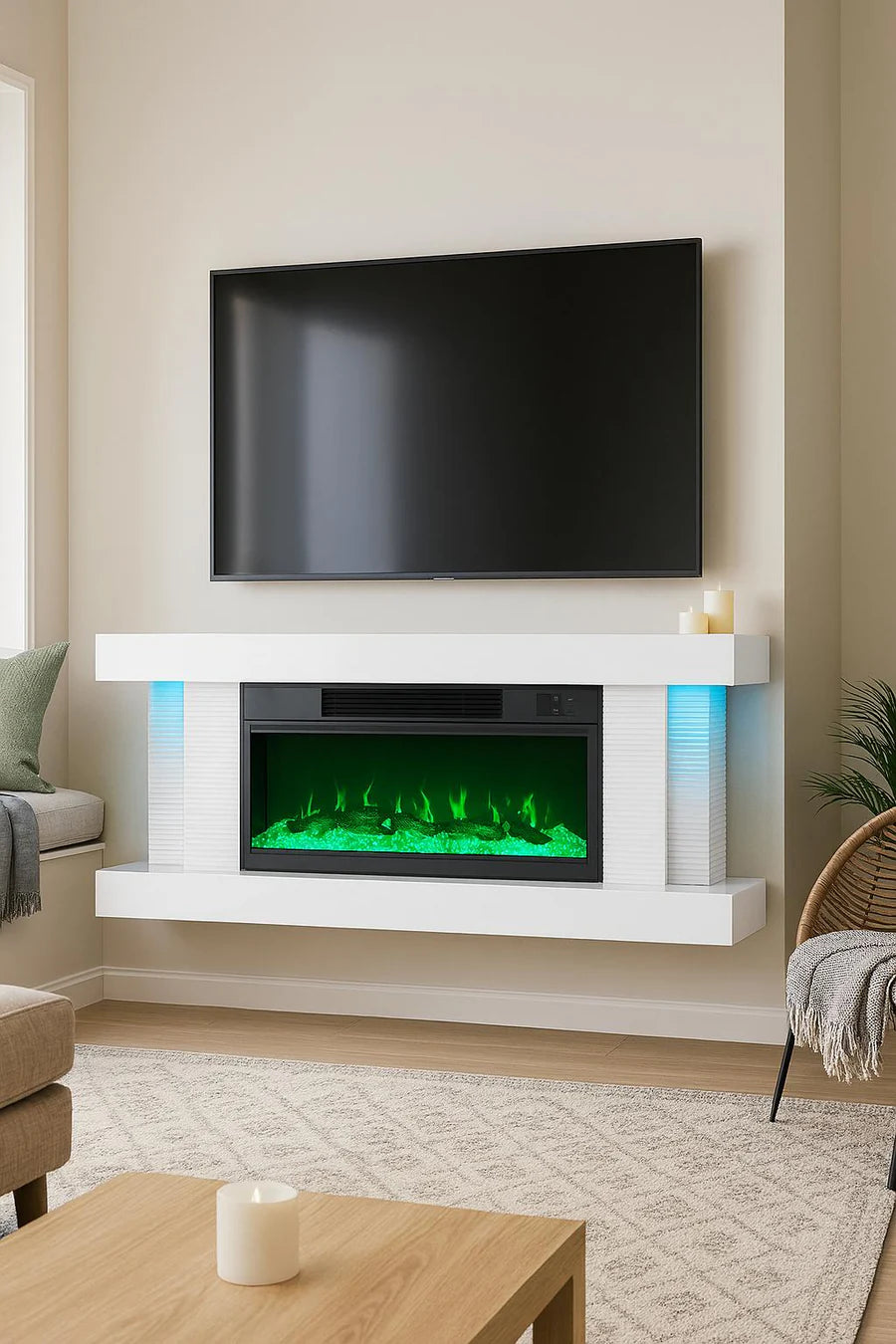 Blanco White Fireplace