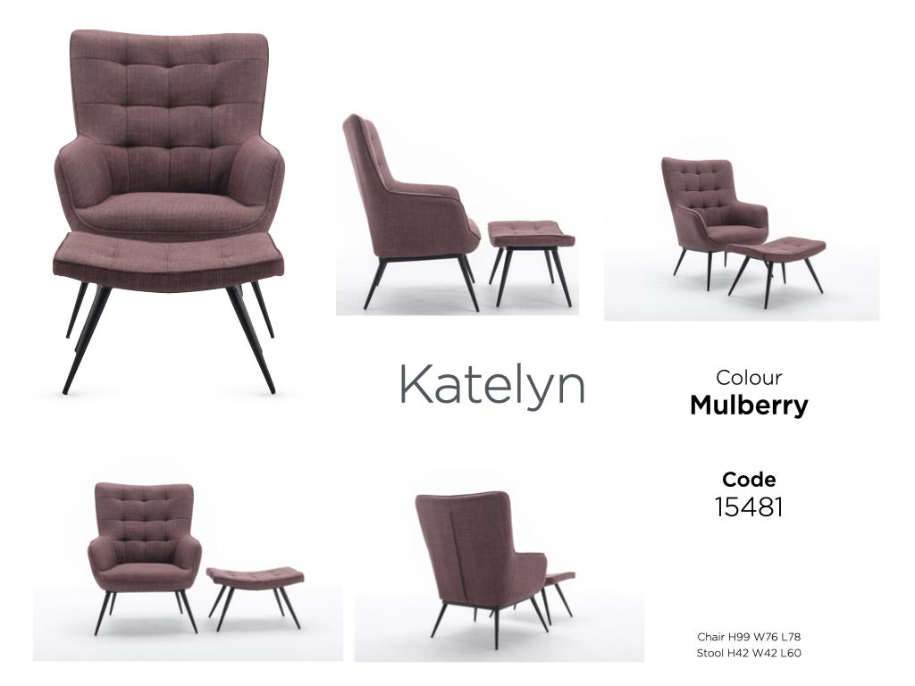 Katelyn Accent chair with stool