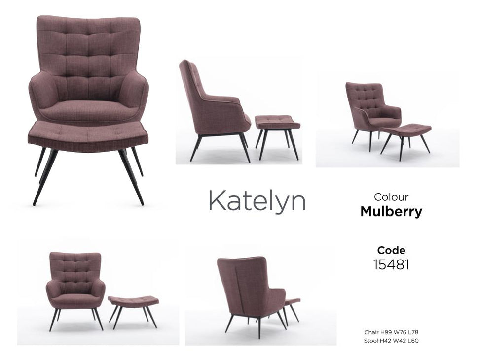 Katelyn Accent chair with stool