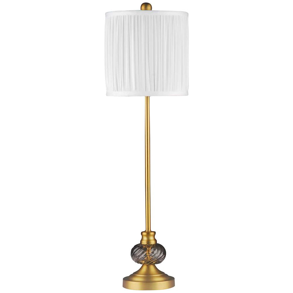 Tall Gold & Glass Buffet Lamp – 87 cm