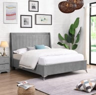 Mayo Grey Fabric Bed 5ft