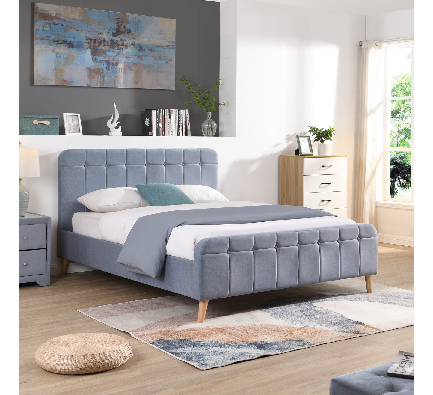 Ashley Blue Bedstead 5ft