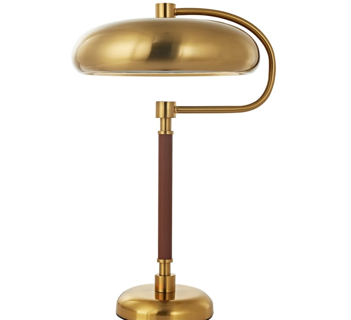 Gold / Wood Lamp