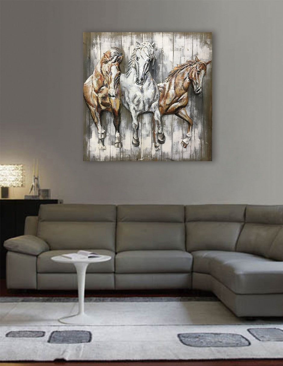 S18B68 - 80X80 CM Metal Wall art