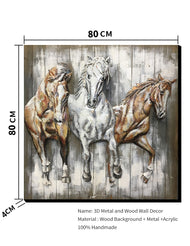 S18B68 - 80X80 CM Metal Wall art