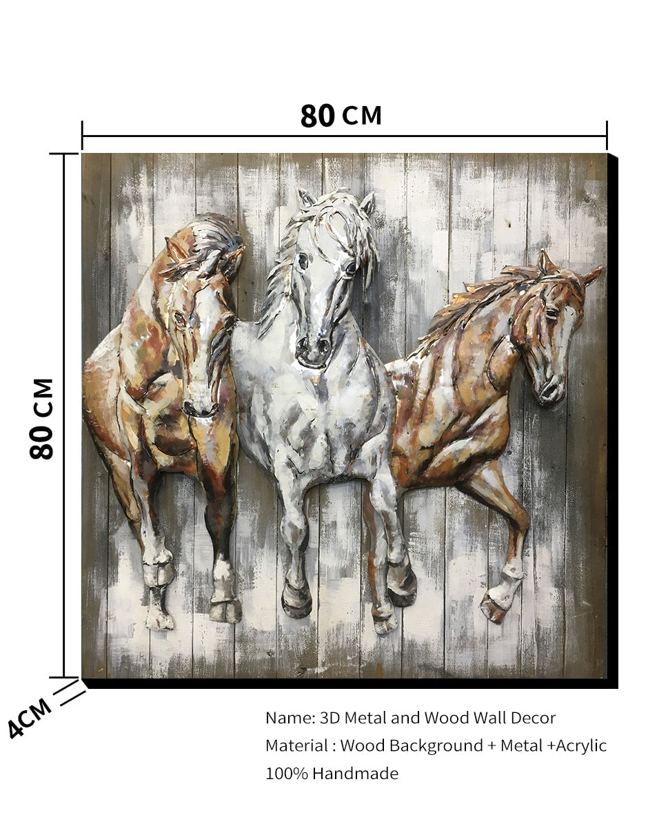 S18B68 - 80X80 CM Metal Wall art