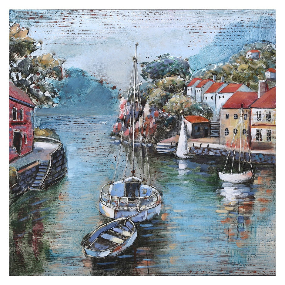 3D Metal wall art. meditterean scene.  3 d wall art by House of Murphy