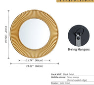 GD005 Round Gold Mirror