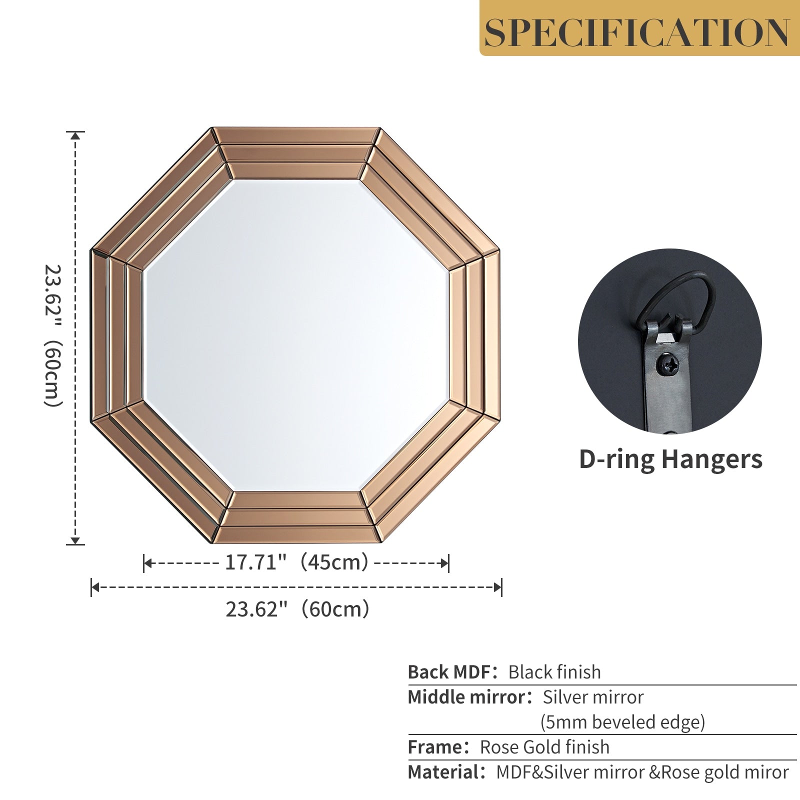 GD012 Rose Gold Mirror