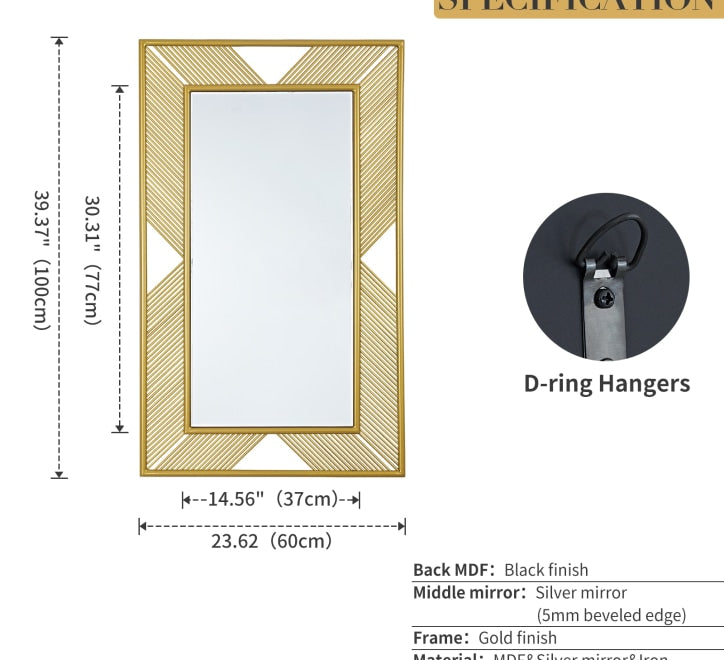 GD015 Gold Mirror