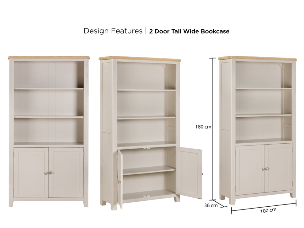 Windsor 2 door Tall Bookcase