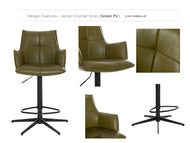 Jac Counter stool - Green PU