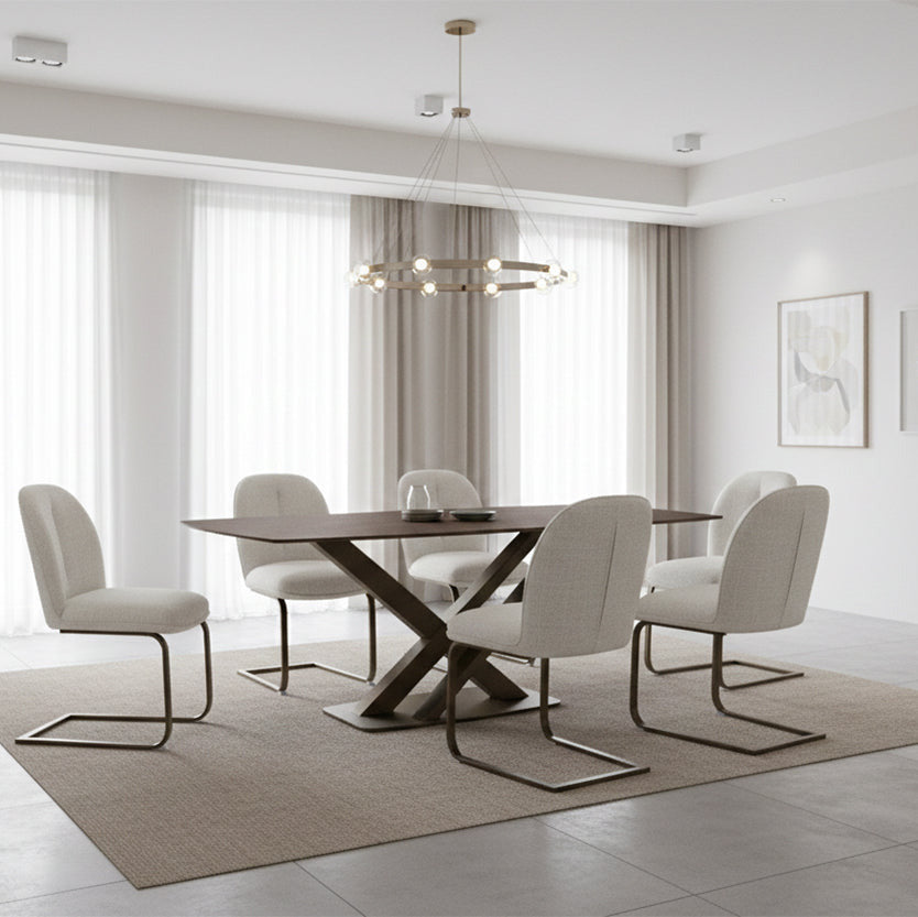 Solara 1.8m Walnut Sintered Stone Dining Table