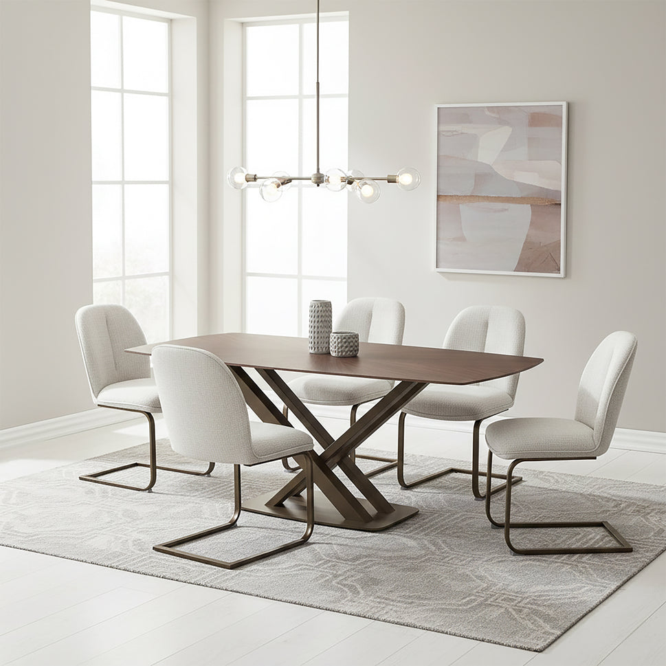 Solara 1.8m Walnut Sintered Stone Dining Table