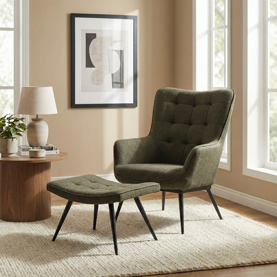 Katelyn Accent chair with stool