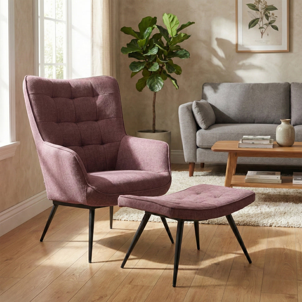 Katelyn Accent chair with stool