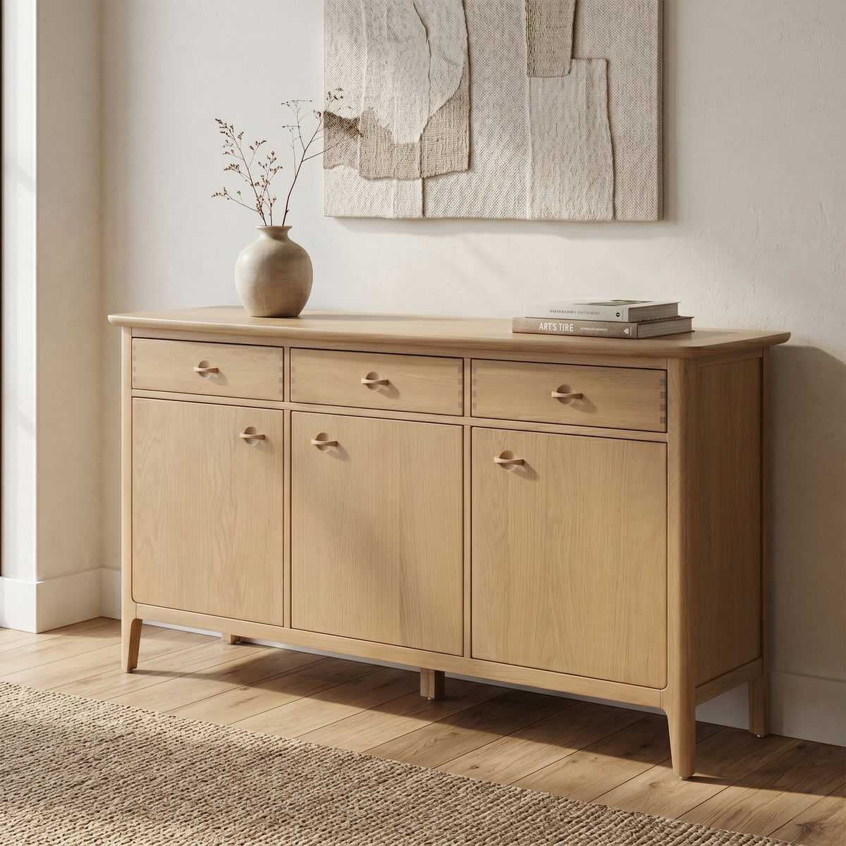 Cotswold Oak 3-Door Sideboard