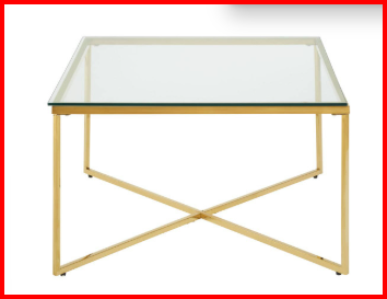 Allure Gold Finish Coffee Table