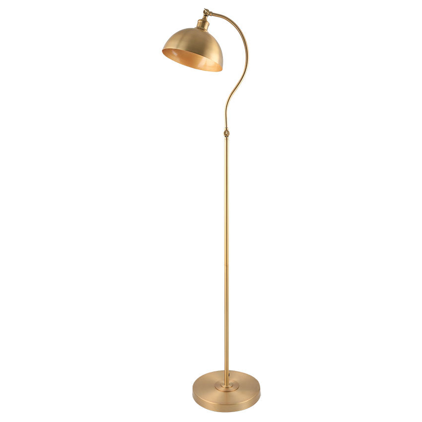 Swan Standard Lamp – Brushed Brass