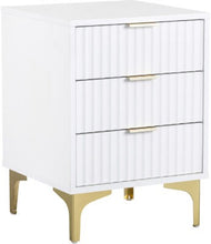 Mimi 3 dwr Bedside - white/ gold