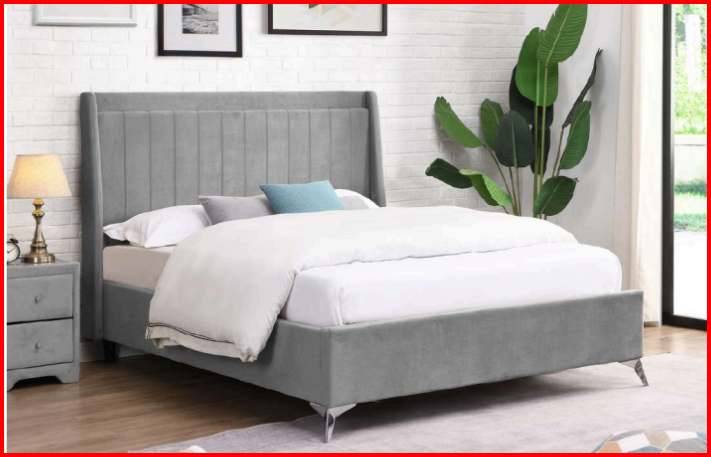 Mayo Grey Fabric Bed 5ft