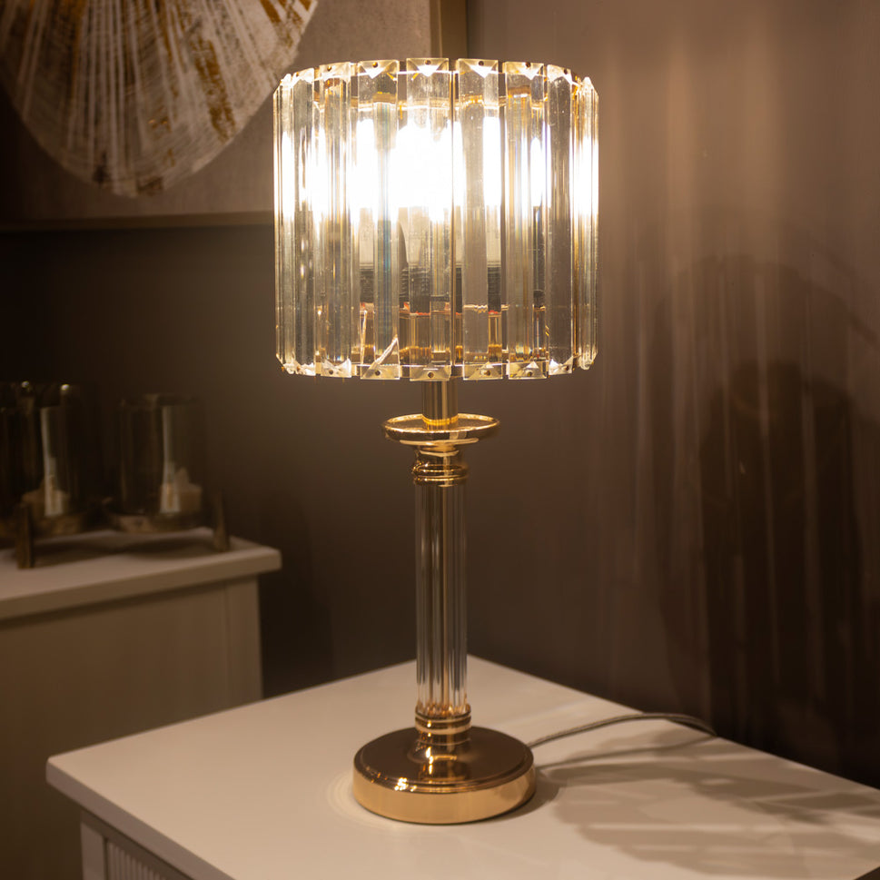 Imogen Glass Lamp Gold