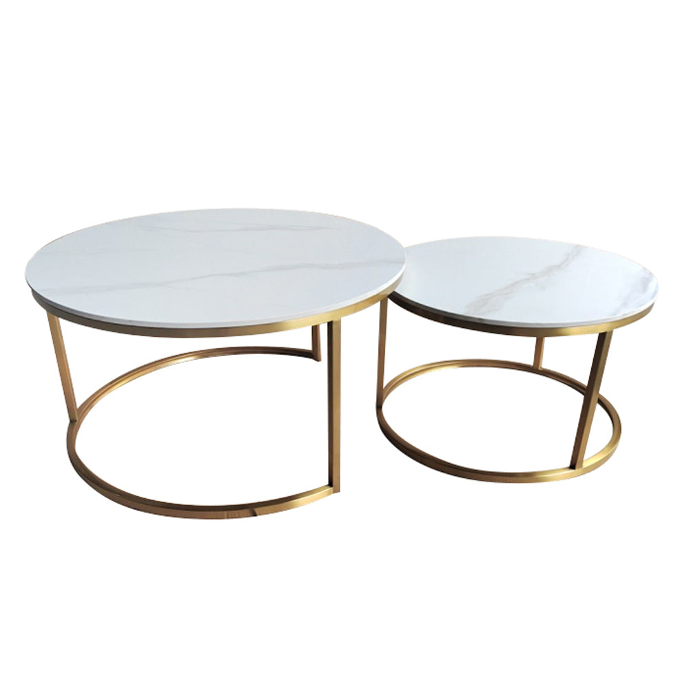 Vienna Marble S/ Tables - set of 2