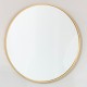 Round 120 cm Gold Mirror