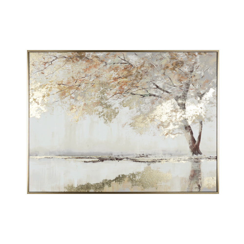 Framed Canvas Gilded oak tree