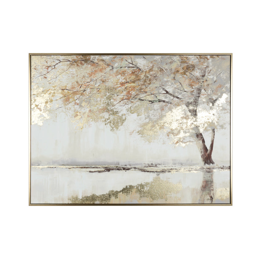 Framed Canvas Gilded oak tree